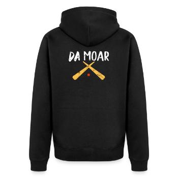 Knitteln Stöbel Da Moar Daube Moarschaft - Unisex Premium Organic Zip Hoodie - black - Back - Nico (187cm)