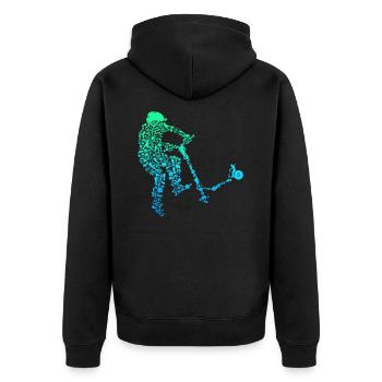 Scooter Stunt Kick Scooter cadeau pour enfants - Veste à capuche bio Premium Unisexe - noir - Dos - Nico (187cm)