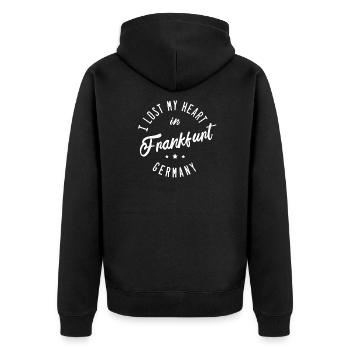 Francfort - Veste à capuche bio Premium Unisexe - noir - Dos - Nico (187cm)