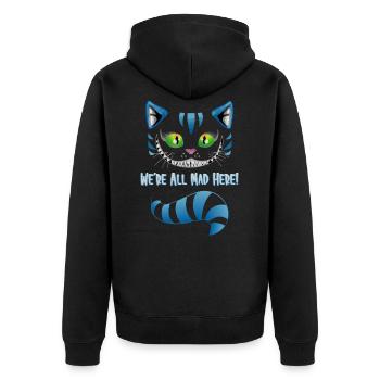 Nous sommes tous fous ici - idée de cadeau pour le chat et le matou - Veste à capuche bio Premium Unisexe - noir - Dos - Nico (187cm)