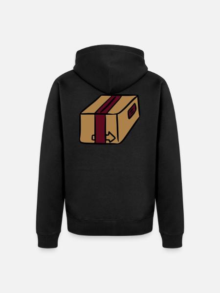 Pakkeleveringsleverancepakke Messenger Post - Premium økologisk unisex-hættejakke - sort