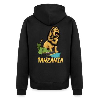 Tanzanie - Veste à capuche bio Premium Unisexe - noir - Dos - Nico (187cm)