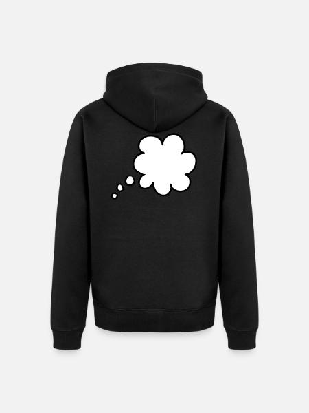 Thought bubble thought bubble - Unisex Premium Organic Zip Hoodie - black