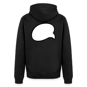 Speech bubble speech bubble bulle comic gift idea - Unisex Premium Organic Zip Hoodie - black - Back - Nico (187cm)