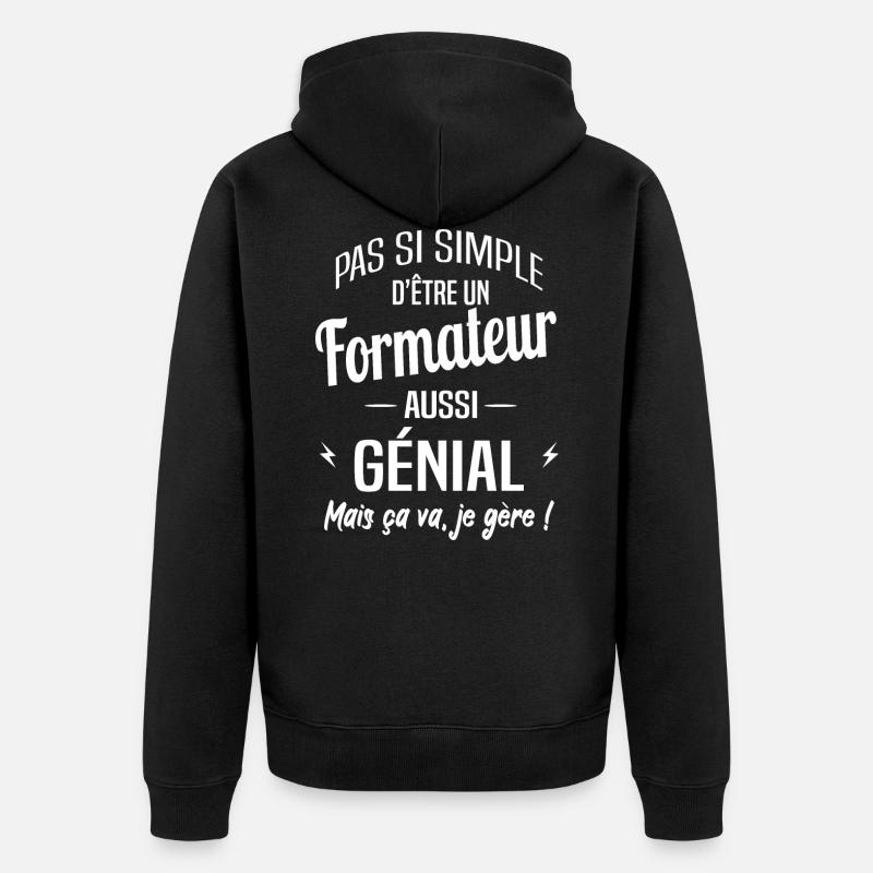 Formateur - Veste à capuche bio Premium Unisexe - noir