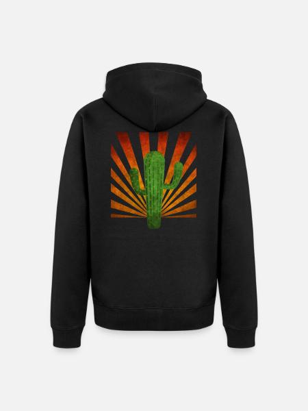 cactus - Unisex Premium Organic Zip Hoodie - black