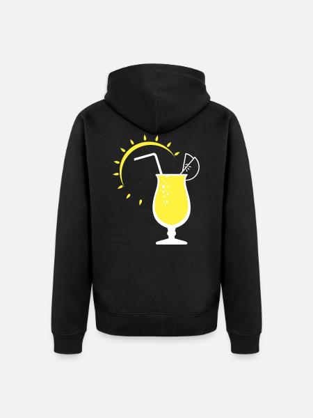 Sonnige Limonade - Unisex Premium Bio Zip Hoodie - Schwarz