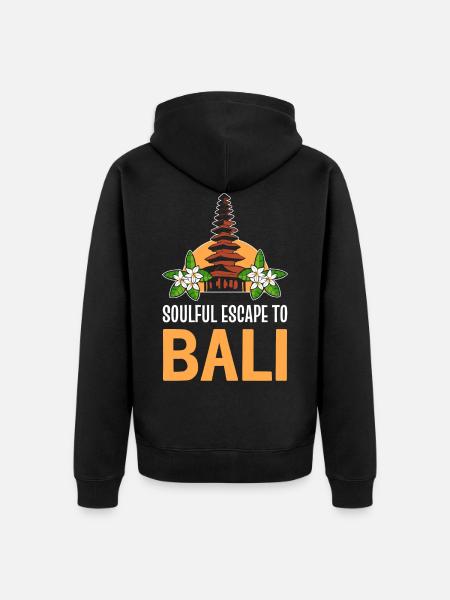 Bali - Unisex Premium Organic Zip Hoodie - black