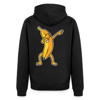 Dabbing Banane Dab Drôle de fruits - Veste à capuche bio Premium Unisexe - noir - Dos - Nico (187cm)