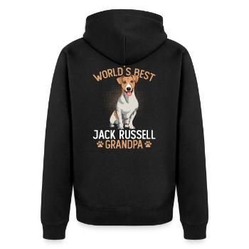 Jack Russell Terrier propriétaire de chien - Veste à capuche bio Premium Unisexe - noir - Dos - Nico (187cm)