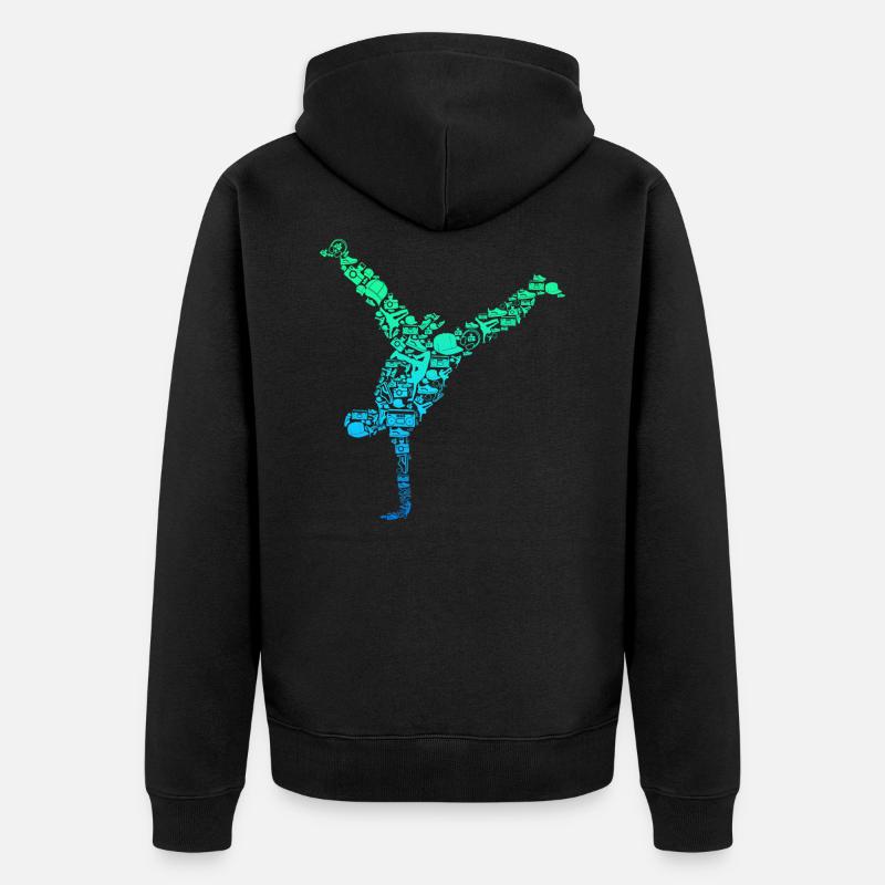 Breakdance Breakdancer Breakdancing - Unisex Premium Bio Zip Hoodie - Schwarz