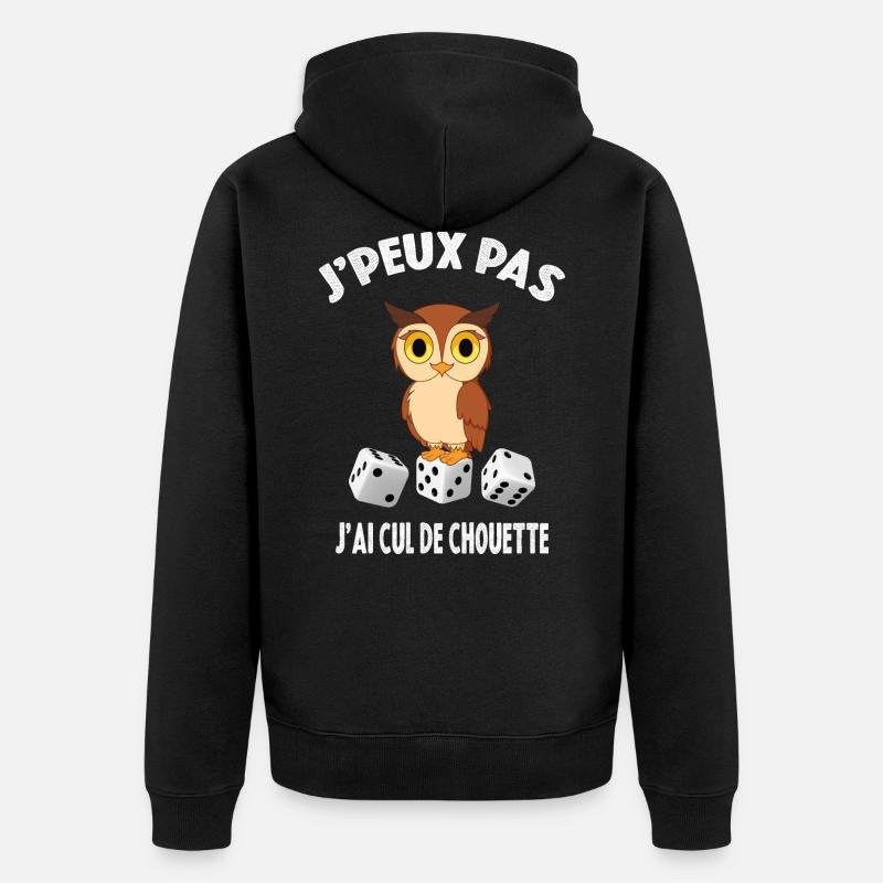 Je Peux Pas J'ai Cul de Chouette - Veste à capuche bio Premium Unisexe - noir