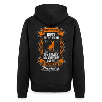 Chien Chien Sports Protection Service Chien de Garde - Veste à capuche bio Premium Unisexe - noir - Dos - Nico (187cm)