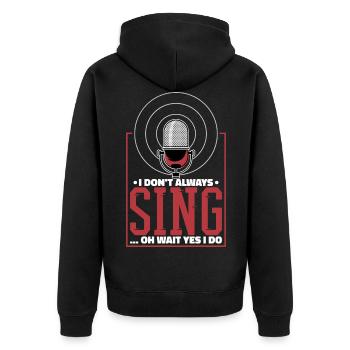 Musiciens Chant Chanteur mélodie Cadeau - Veste à capuche bio Premium Unisexe - noir - Dos - Nico (187cm)