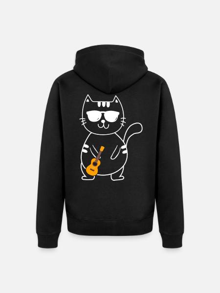 Ukulélé - Veste à capuche bio Premium Unisexe - noir