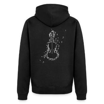 Violin Violins Violins Musical notes - Unisex Premium Organic Zip Hoodie - black - Back - Nico (187cm)