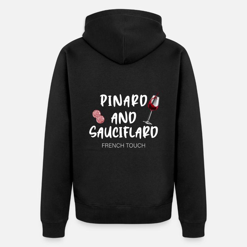 Pinard and sauciflard - Veste à capuche bio Premium Unisexe - noir