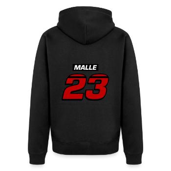 Malle 23 - Veste à capuche bio Premium Unisexe - noir - Dos - Nico (187cm)