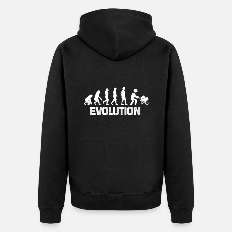 evolution ouvrier - Veste à capuche bio Premium Unisexe - noir