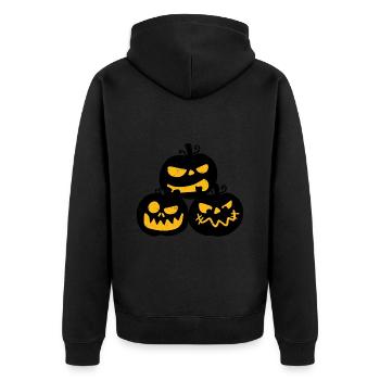 halloween cadeau - Veste à capuche bio Premium Unisexe - noir - Dos - Nico (187cm)