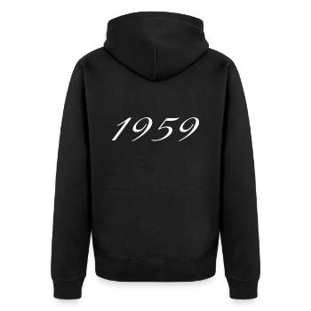 1959 Birthday Gift, Original since 1959 - Unisex Premium Organic Zip Hoodie - black - Back - Nico (187cm)