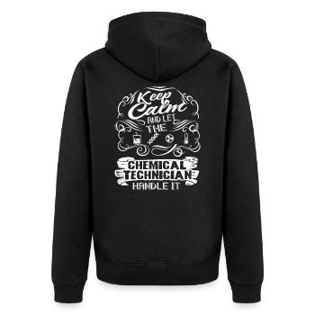 Chemical Technician Let The Chemical Technician - Unisex Premium Organic Zip Hoodie - black - Back - Nico (187cm)
