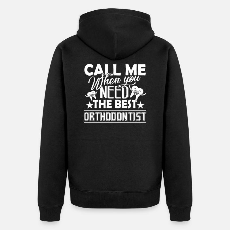 Kieferorthopäde Bester Kieferorthopäde - Unisex Premium Bio Zip Hoodie - Schwarz