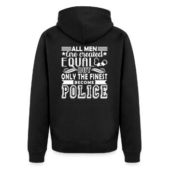 Les meilleurs policiers deviennent policiers - Veste à capuche bio Premium Unisexe - noir - Dos - Nico (187cm)