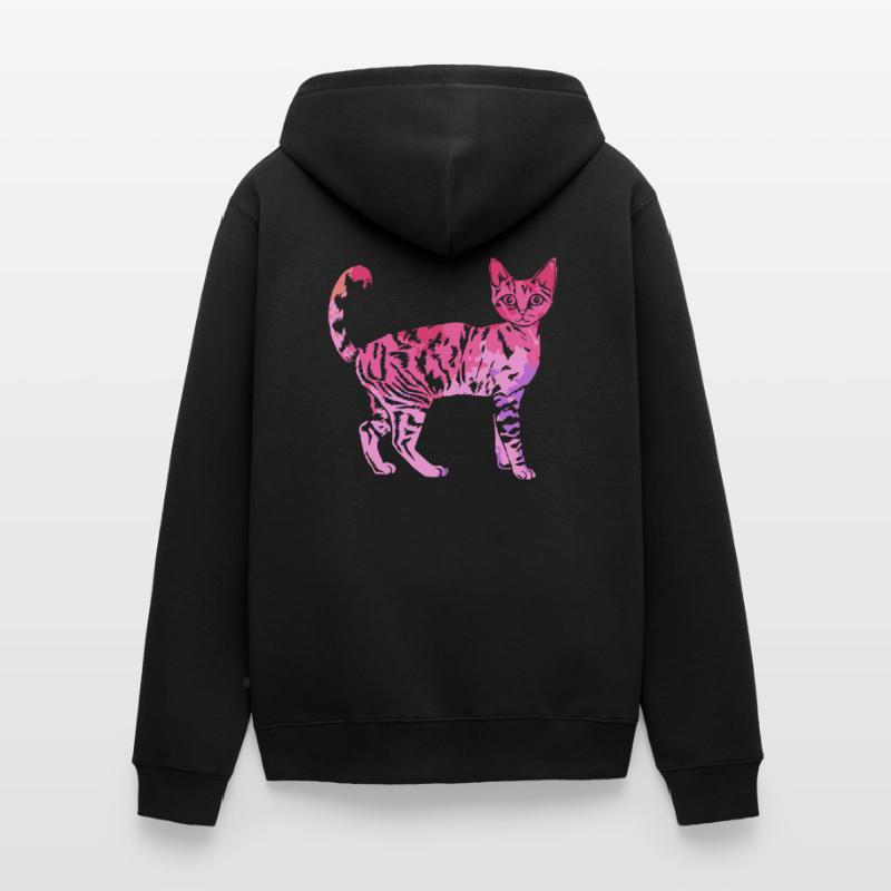 Devon rex cat Devon rex cat Coloré Veste à capuche bio Premium Unisexe