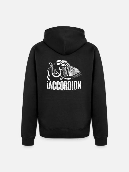 Accordéon Accordéon drôle - Veste à capuche bio Premium Unisexe - noir