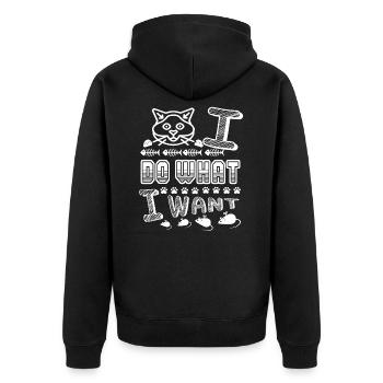 Chat birman chat birman je fais ce que je veux - Veste à capuche bio Premium Unisexe - noir - Dos - Nico (187cm)