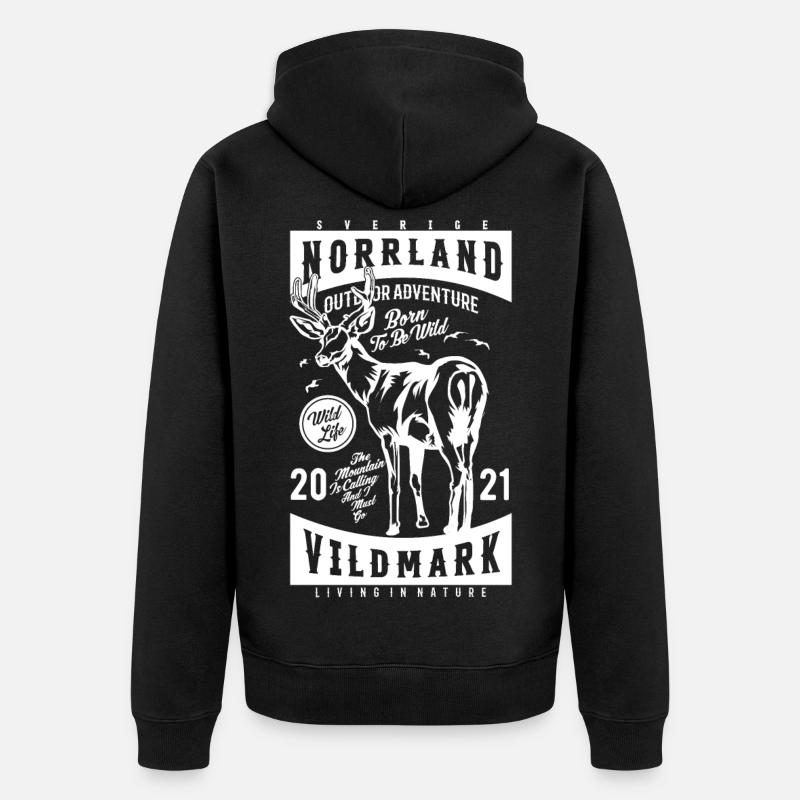 Norrland Vildmark 2021 - Veste à capuche bio Premium Unisexe - noir