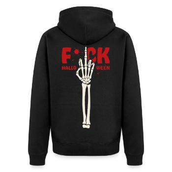 Halloween - Unisex Premium Bio Zip Hoodie - Schwarz - Hinten - Nico (187cm)