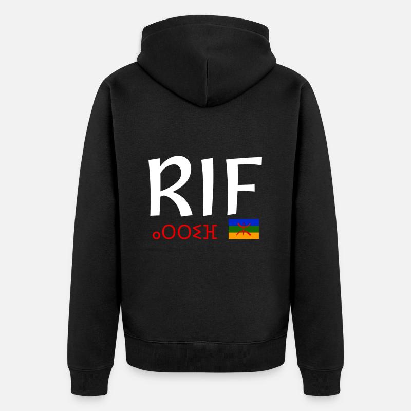 Rif Amazigh Maroc - Veste à capuche bio Premium Unisexe - noir