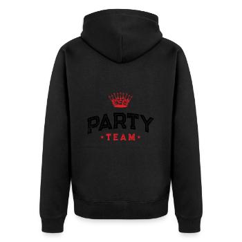 Équipe de fête - Veste à capuche bio Premium Unisexe - noir - Dos - Nico (187cm)