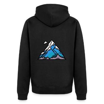 Mountains Landscape - Unisex Premium Organic Zip Hoodie - black - Back - Nico (187cm)