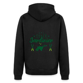 super jardinier - Veste à capuche bio Premium Unisexe - noir - Dos - Nico (187cm)