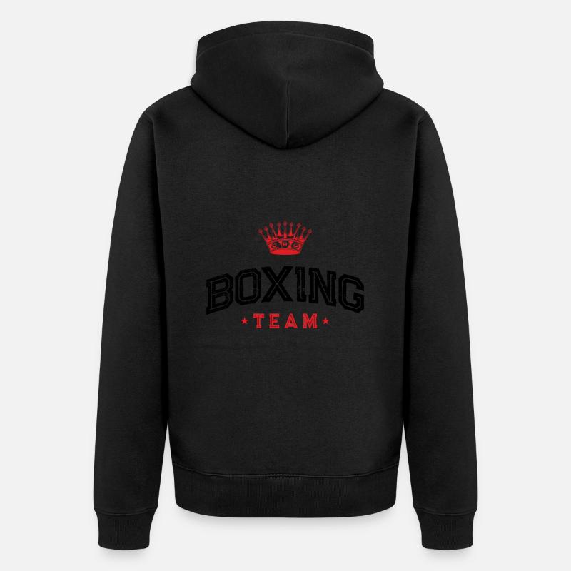 Équipe de boxe - Veste à capuche bio Premium Unisexe - noir