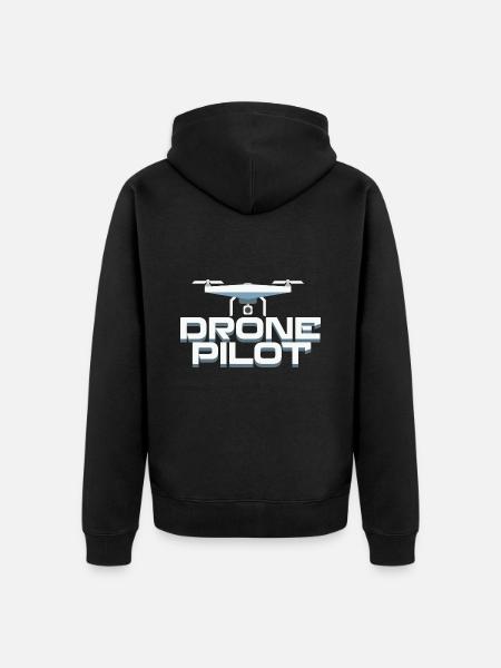 fpv drone pilot - Unisex Premium Organic Zip Hoodie - black