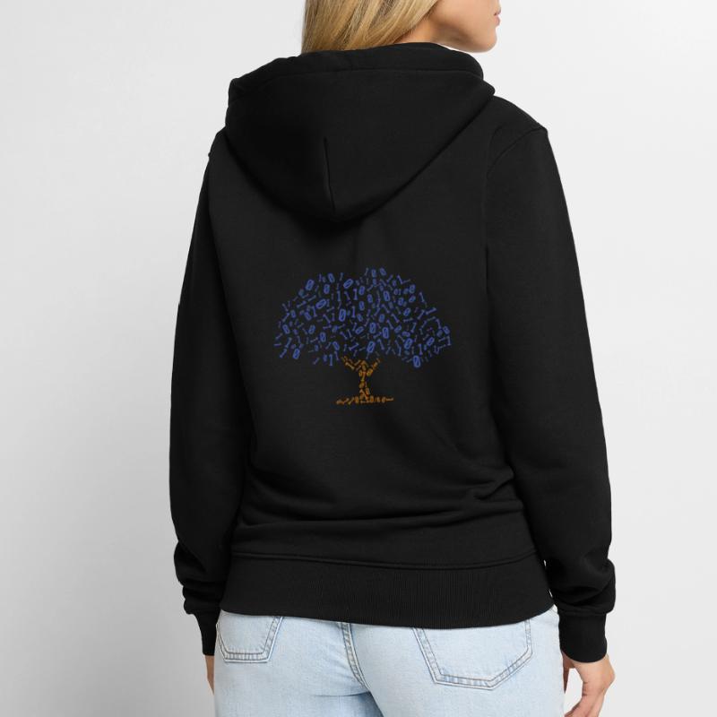 Binary Tree Admin Hacker Coder Programmierer Unisex Premium Bio Zip Hoodie