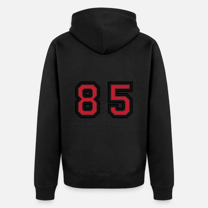 85 Symbole numérique - Veste à capuche bio Premium Unisexe - noir