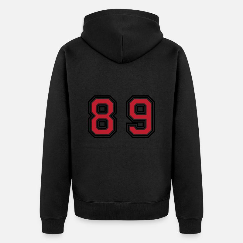 89 Symbole numérique - Veste à capuche bio Premium Unisexe - noir