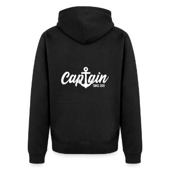 CAPITAINE 2025 CAPITAINE DEPUIS 2025 - Veste à capuche bio Premium Unisexe - noir - Dos - Nico (187cm)