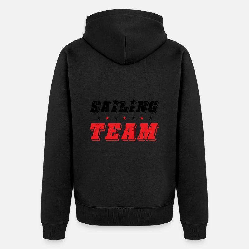 Sailing Team - Unisex Premium Bio Zip Hoodie - Schwarz