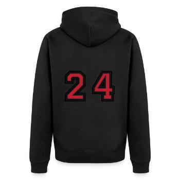 24 symboles numériques - Veste à capuche bio Premium Unisexe - noir - Dos - Nico (187cm)