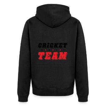 Équipe de cricket - Veste à capuche bio Premium Unisexe - noir - Dos - Nico (187cm)