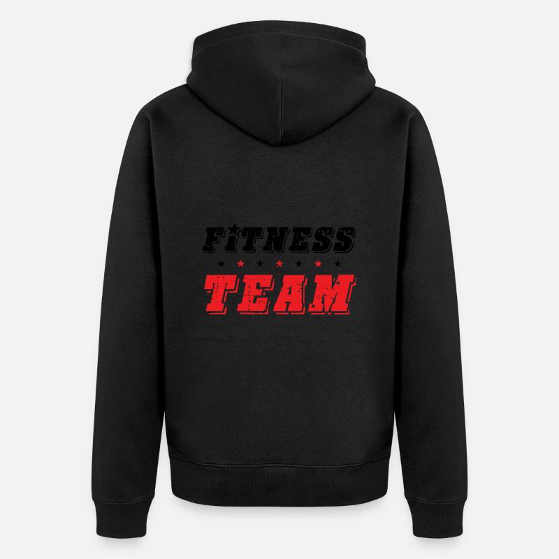 Équipe de conditionnement physique - Veste à capuche bio Premium Unisexe - noir