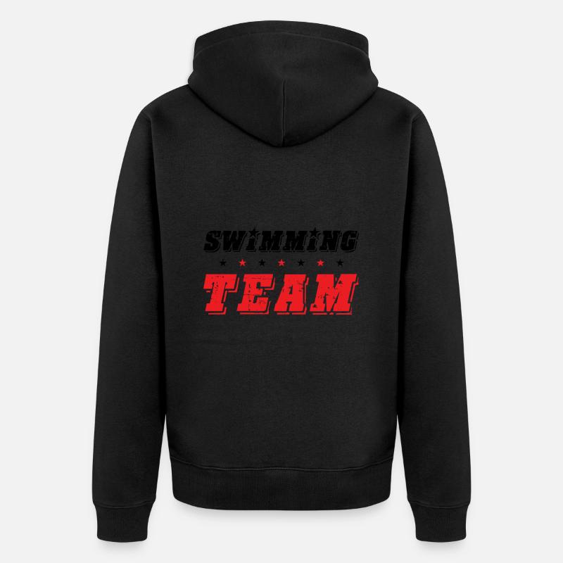Équipe de natation - Veste à capuche bio Premium Unisexe - noir