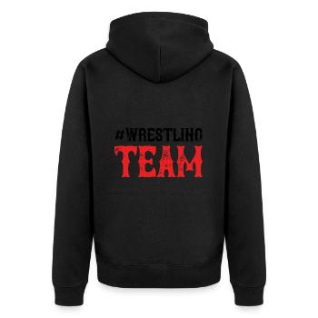 Wrestling Team - Unisex Premium Organic Zip Hoodie - black - Back - Nico (187cm)