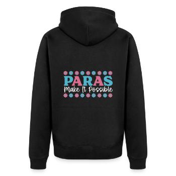 Enseignant - Veste à capuche bio Premium Unisexe - noir - Dos - Nico (187cm)